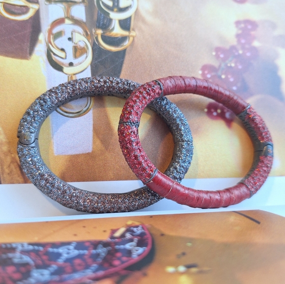 KMO 2 pc cuff bangles bracelet - Picture 1 of 10